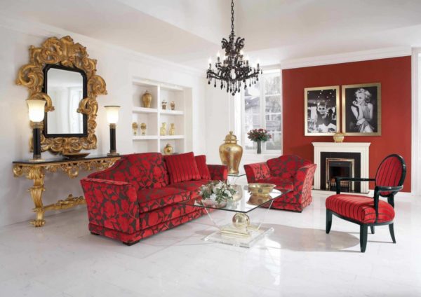 Классическая красная мебель фото 