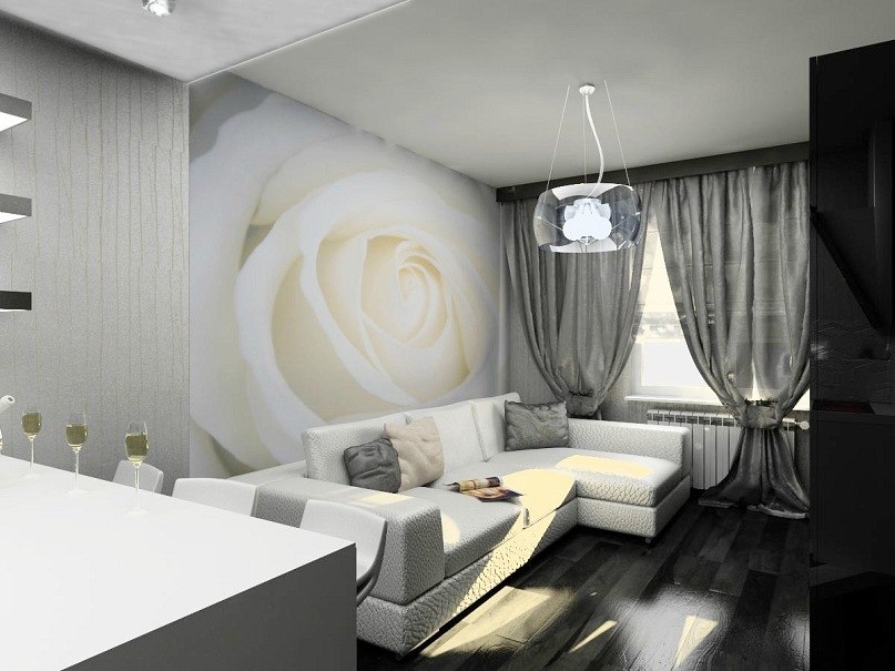 Гостиная в черно белом стиле: 25 вариантов дизайна (фото)