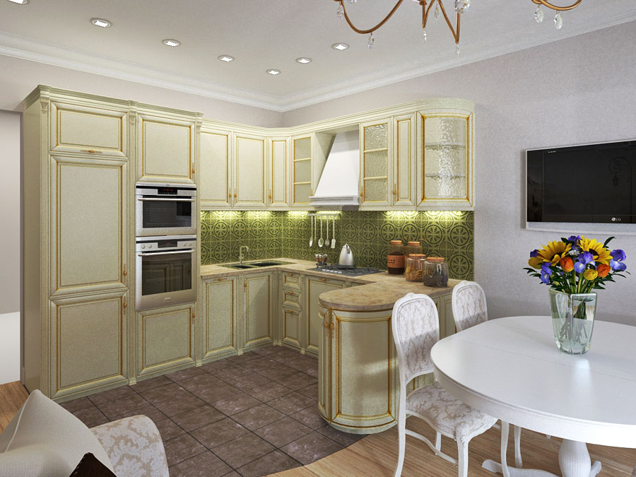 Дизайн кухни-гостиной: стили интерьера и фото примеров кухонь совмещенных с гостиной