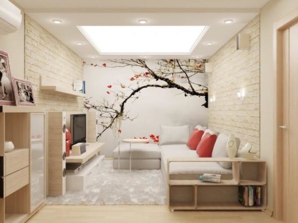 Дизайн маленькой гостиной в современном стиле 